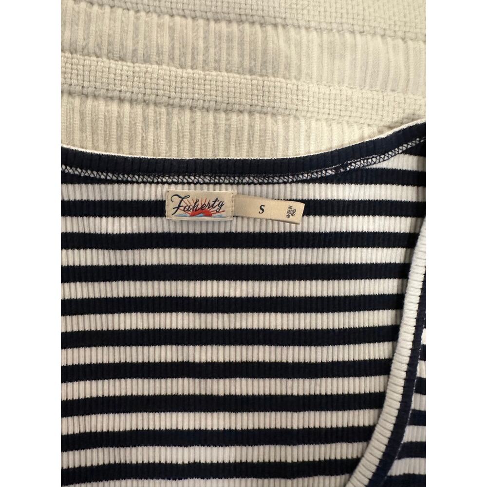 Faherty S Striped Scoopneck Tee - Picture 3 of 3